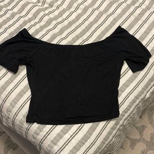 Off the Shoulder Fitted Crop Top